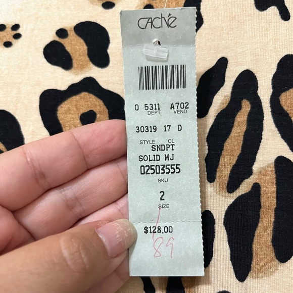 NWT Cache Silk Blend Knit Dress Size 2 Animal Print Bodycon. - Picture 11 of 14